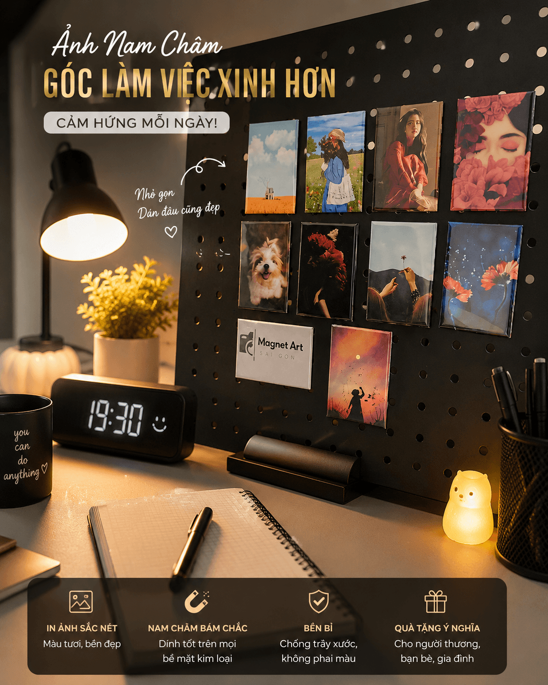 Combo 50 Ảnh Nam Châm Cứng Dập Khuôn 5 lớp